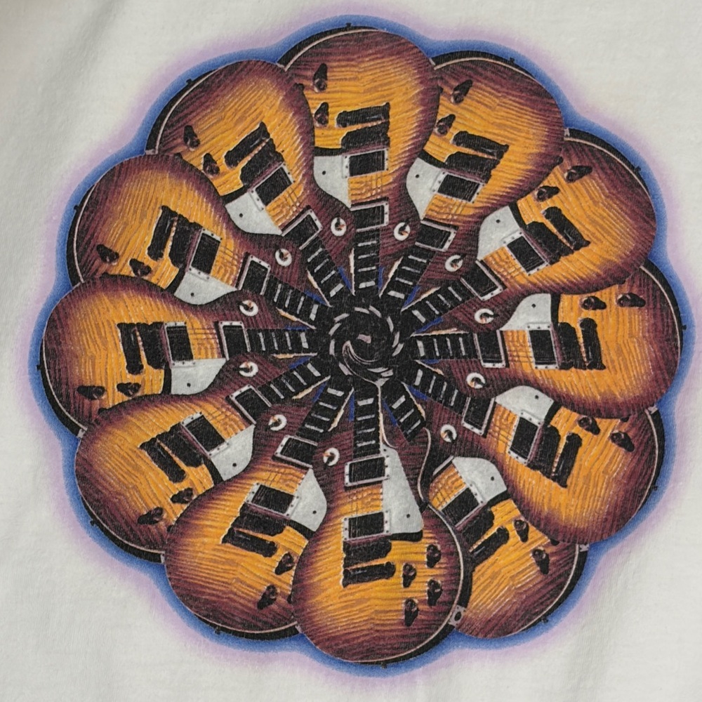 Vintage Hard Rock Cafe Cozumel T Shirt Size L Y2K 90s Psychedelic Guitar Flower